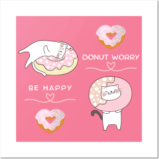 Donut worry, be happy. Posters and Art